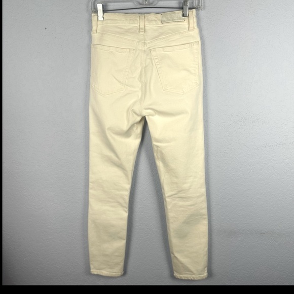 Re/Done White 90’s High Rise Ankle Crop Cotton Stretch Skinny Jeans Size 26 - Picture 7 of 8